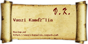 Vaszi Kamélia névjegykártya
